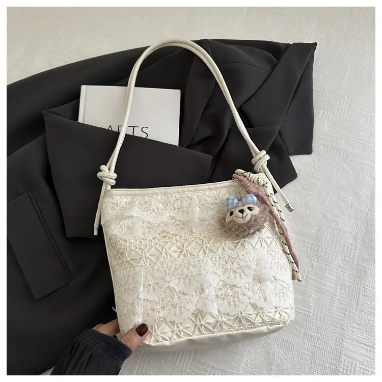 Sweet Fairy Lace Shoulder Bag Large Capacity Tote - Image 2