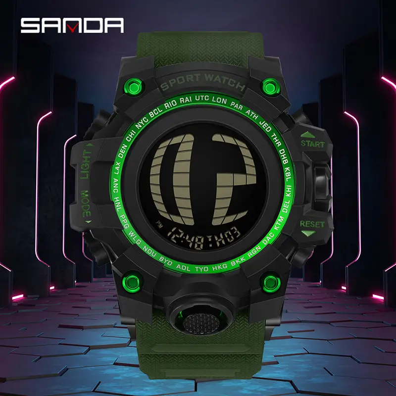 Sanda Waterproof Men's Digital Sports Watch with Alarm Clock - Image 11