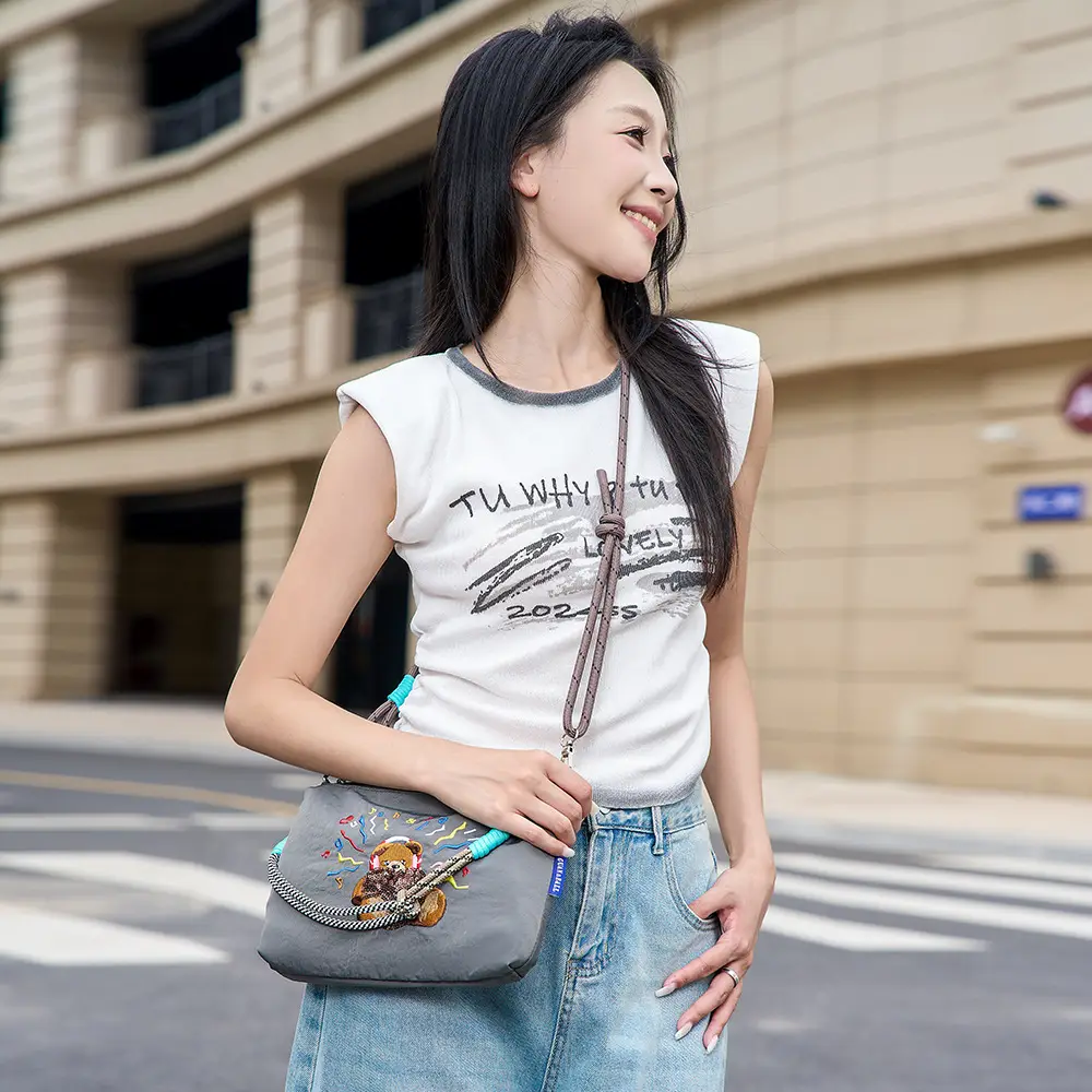 Japanese Embroidered Waterproof Shoulder Bag for Women - Image 10