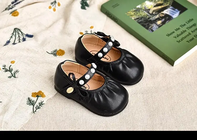 2025 Spring Baby Girls Pearl Leather Shoes — feature 12