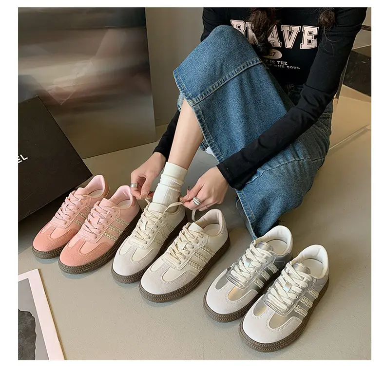 Women's Pink & White Retro Moral Training Shoes 2025 — feature 11
