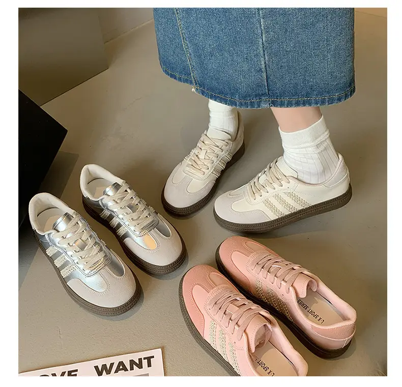 Women's Pink & White Retro Moral Training Shoes 2025 — feature 16