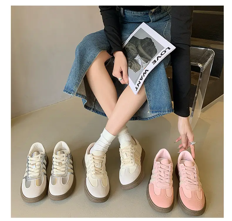 Women's Pink & White Retro Moral Training Shoes 2025 — feature 17