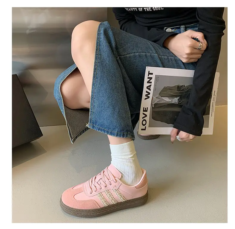 Women's Pink & White Retro Moral Training Shoes 2025 — feature 22
