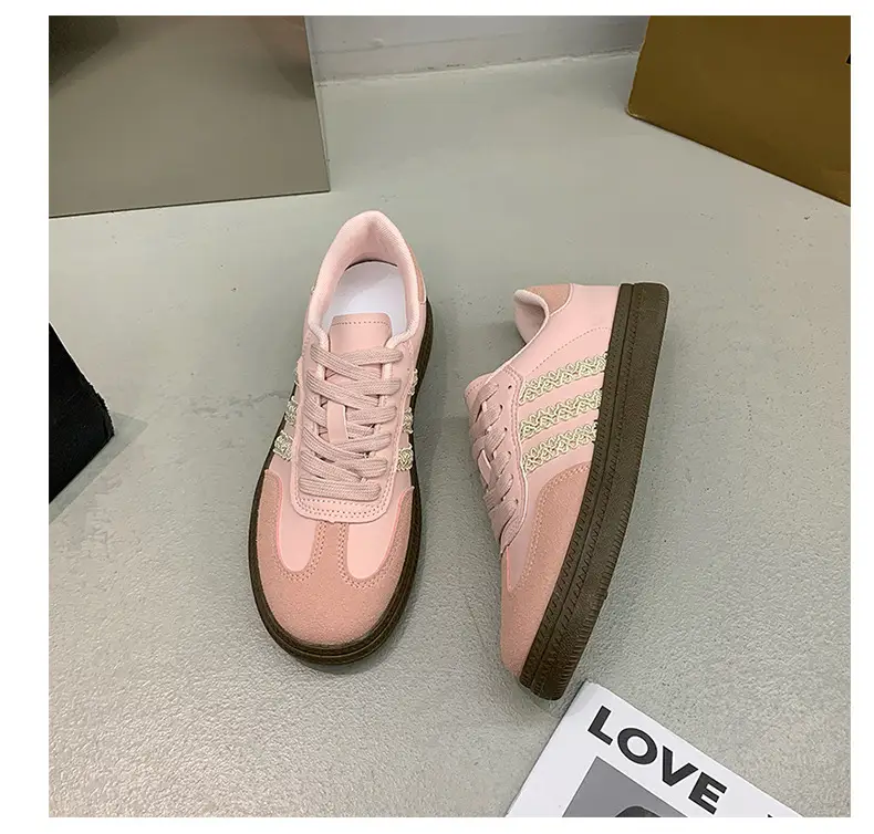 Women's Pink & White Retro Moral Training Shoes 2025 — feature 32