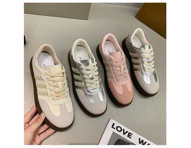 Women's Pink & White Retro Moral Training Shoes 2025 — feature 4