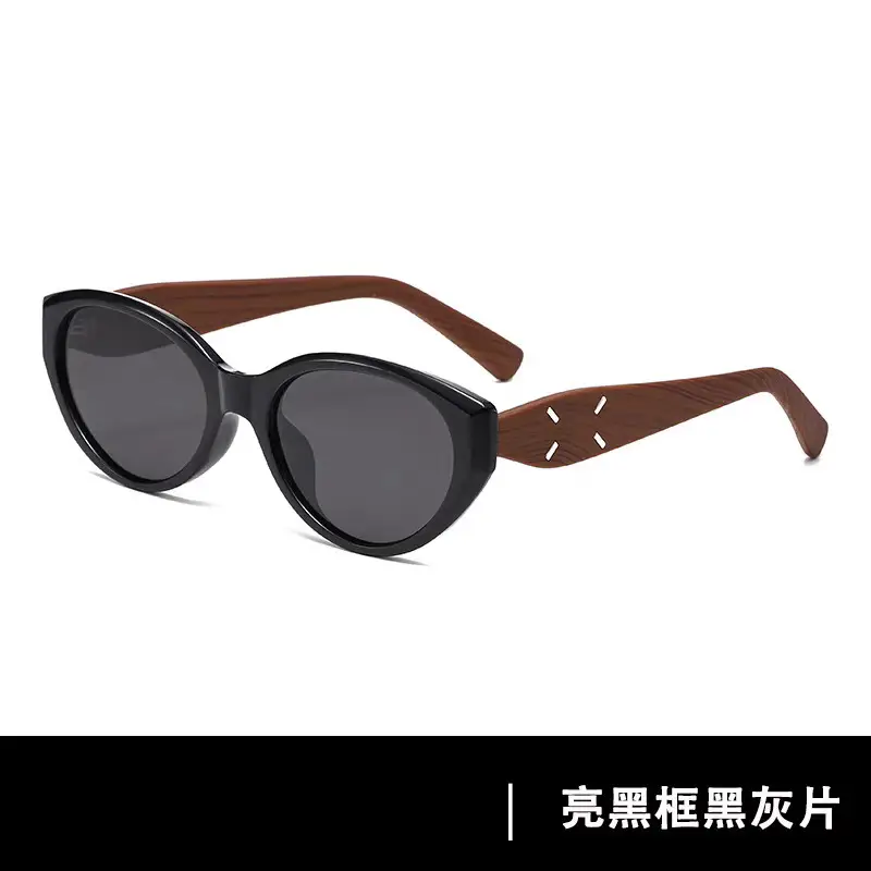 Women Polarized Anti-UV Sunglasses Square Face Black Frame - Image 2