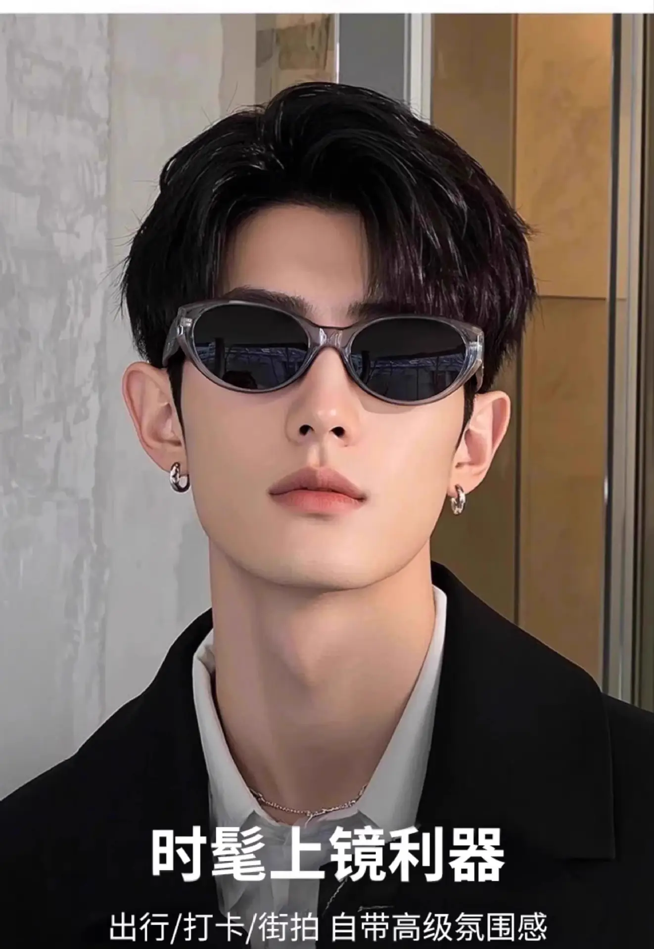 Women Polarized Anti-UV Sunglasses Square Face Black Frame — feature 7
