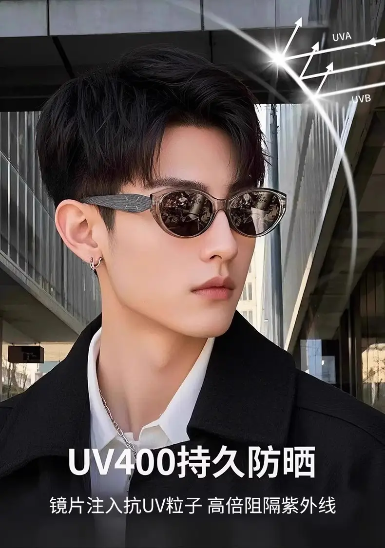 Women Polarized Anti-UV Sunglasses Square Face Black Frame — feature 9