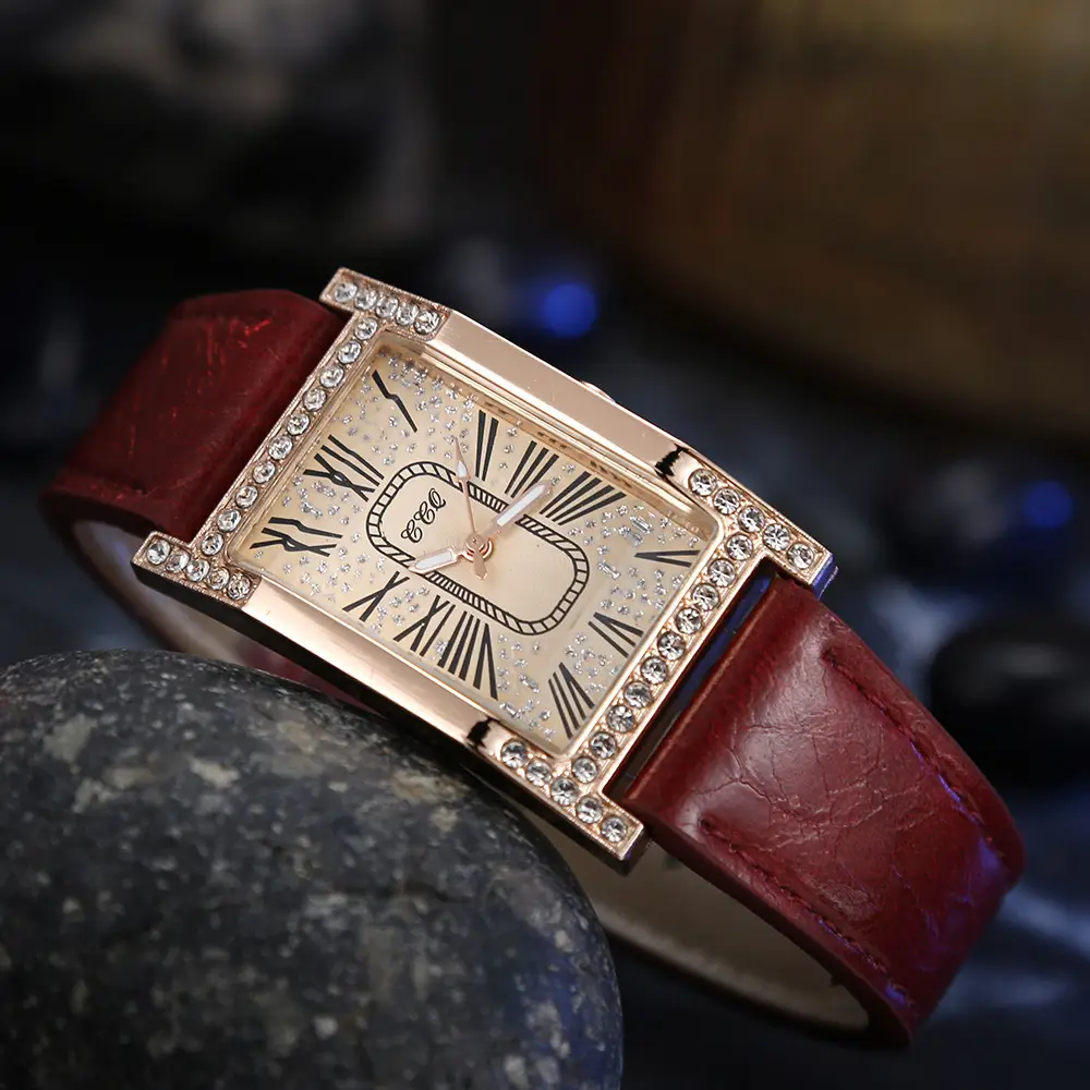 Luxury Square Watch for Girls with Diamond & Roman Numeral Design — feature 3