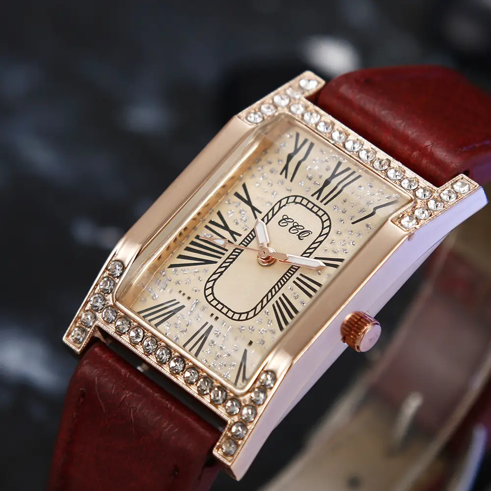 Luxury Square Watch for Girls with Diamond & Roman Numeral Design — feature 4