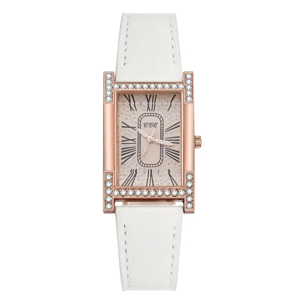 Luxury Square Watch for Girls with Diamond & Roman Numeral Design - Image 4