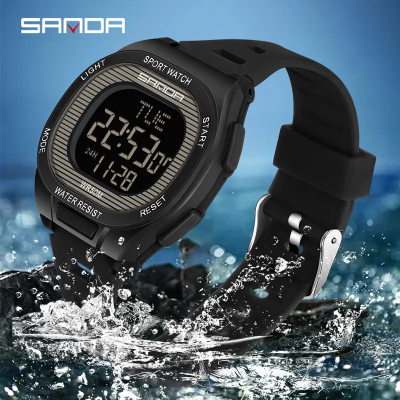 Sanda Digital Watch with Dual Time Alarm & Calendar - Image 11
