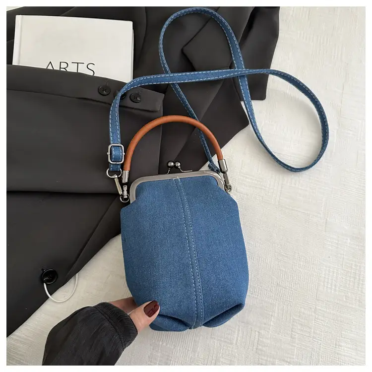 Denim Crossbody Bag for Women Mobile Phone Bag - Image 3