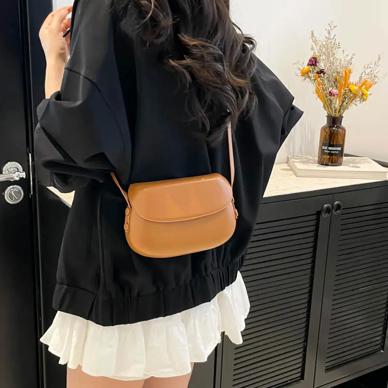 Leopard Print Shoulder Bag Women 2025 Saddle Style - Image 10