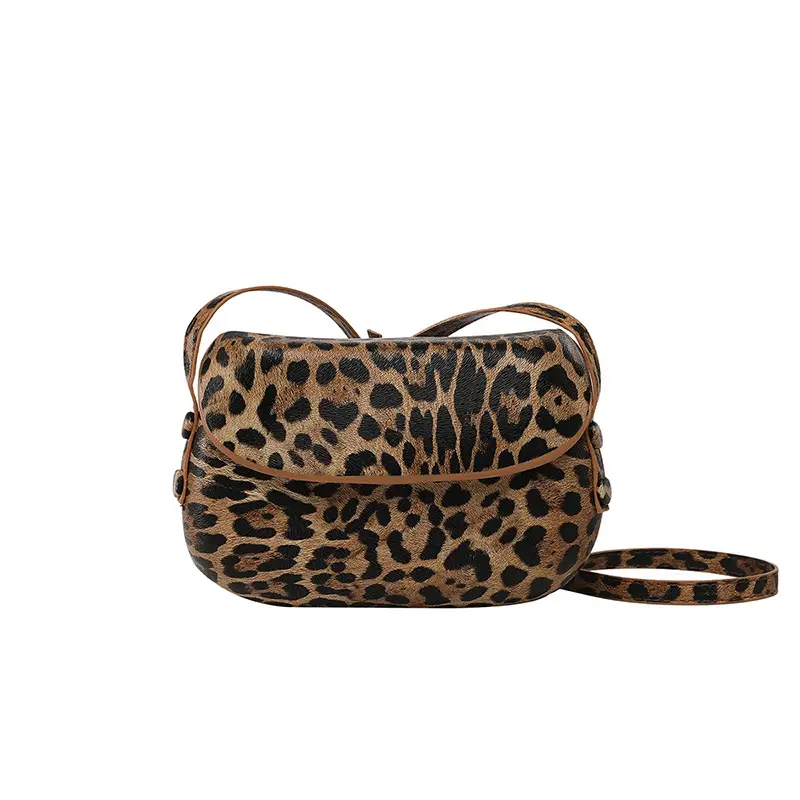 Leopard Print Shoulder Bag Women 2025 Saddle Style - Image 11