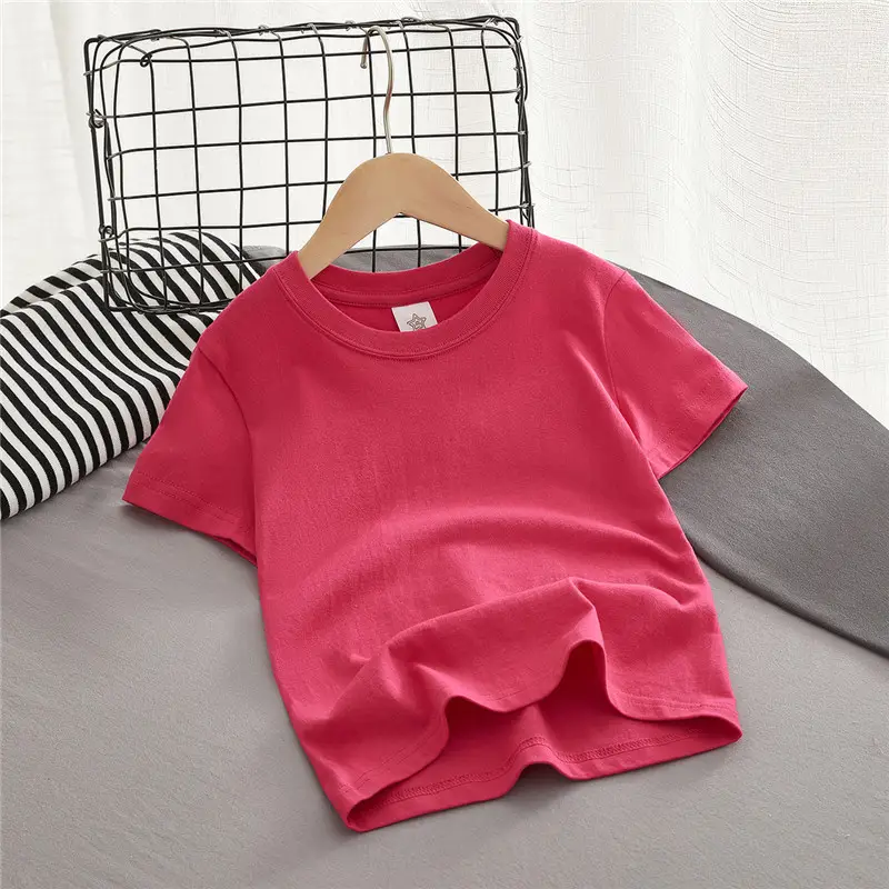 Boys Girls Kids White Cotton T-Shirt Half Sleeve Medium Large - Image 11