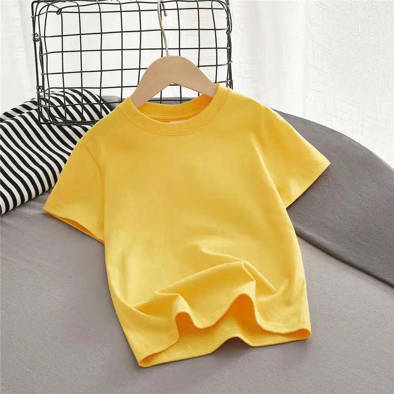 Boys Girls Kids White Cotton T-Shirt Half Sleeve Medium Large - Image 12