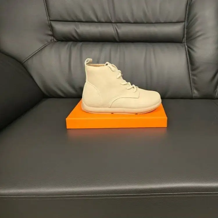 Women's Cream Lace-Up High-Top Boots 2025