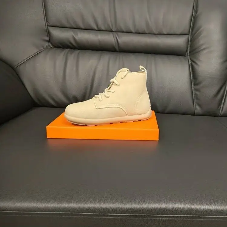 Women's Cream Lace-Up High-Top Boots 2025