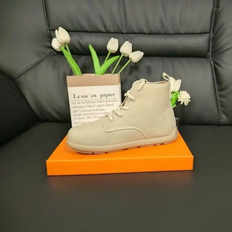 Women's Cream Lace-Up High-Top Boots 2025 — feature 7