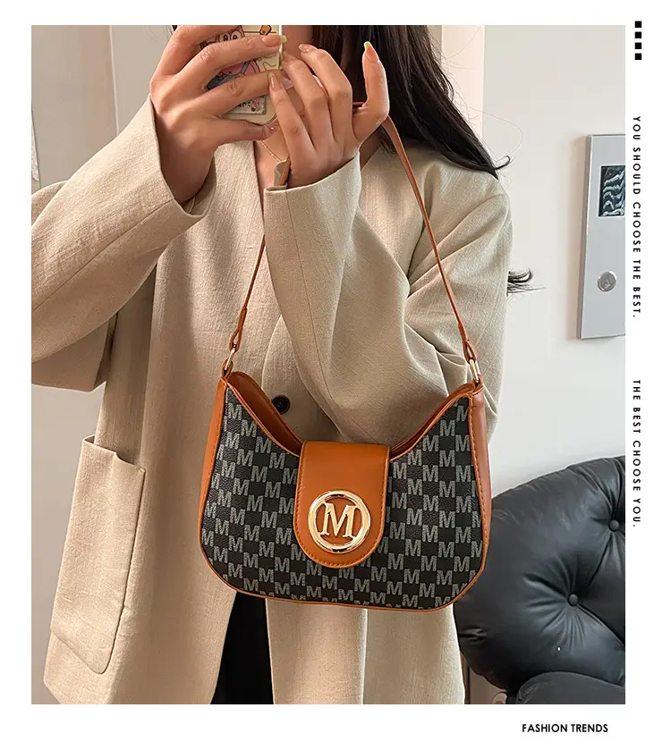 Retro Checkered Shoulder Bag for Women 2025 New — feature 1