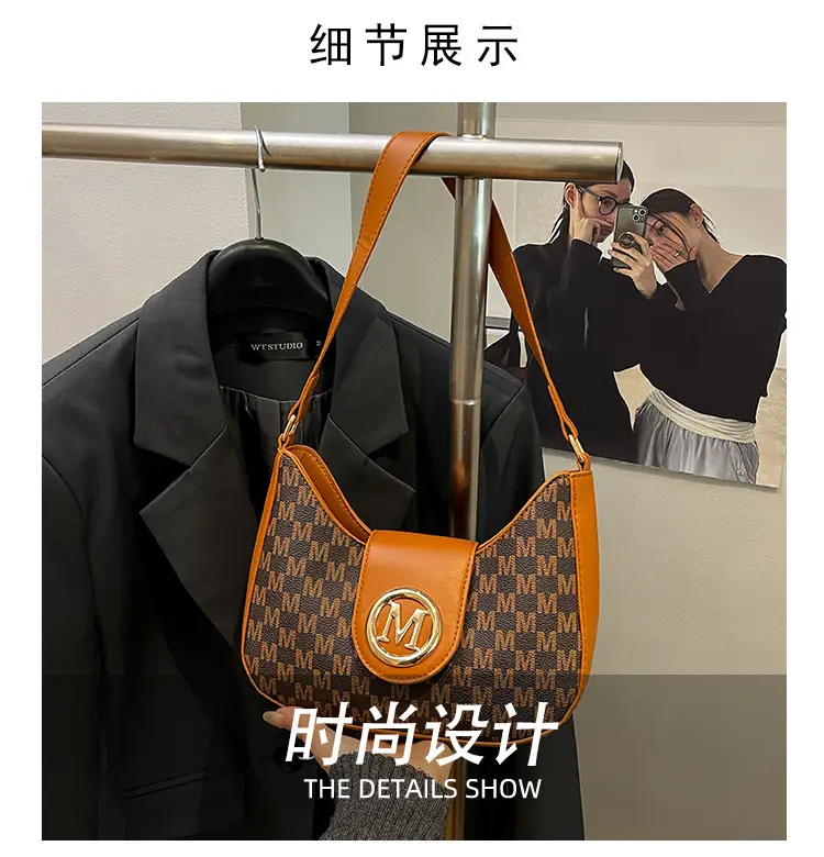 Retro Checkered Shoulder Bag for Women 2025 New — feature 5