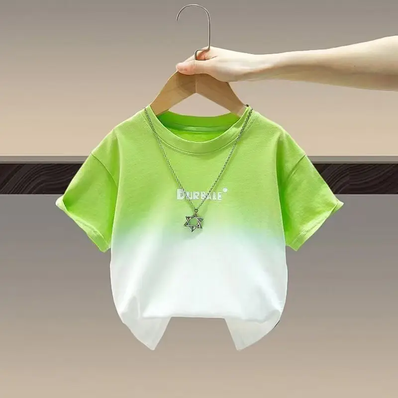 Boys Green Gradient T-Shirt 2025 Short Sleeve - Image 9
