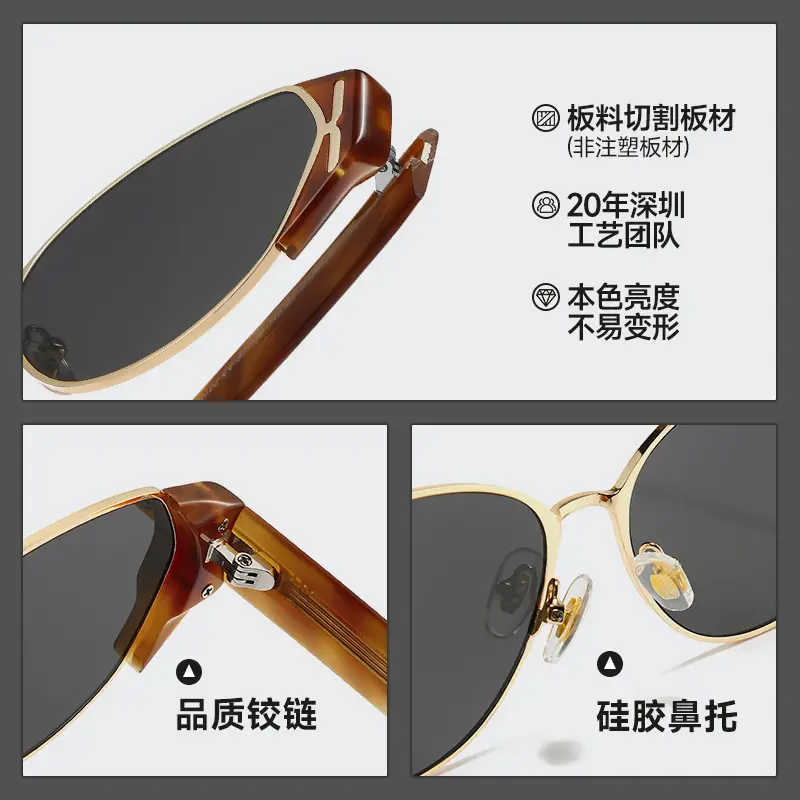 Cat's Eye Sunglasses with UV400 Black Frame - Image 17