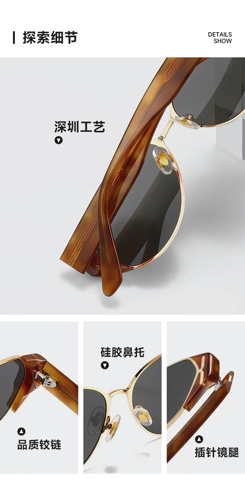 Cat's Eye Sunglasses with UV400 Black Frame β feature 7