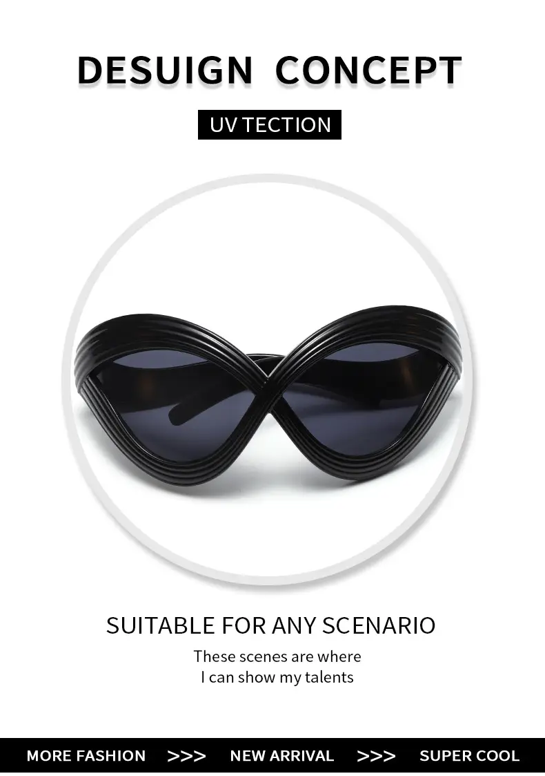 Spoen Butterfly Sunglasses Black High-End European American Lines — feature 6