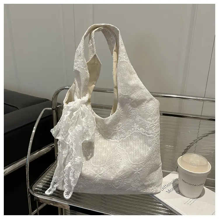 White Lace Shoulder Bag Large Capacity Women — feature 7