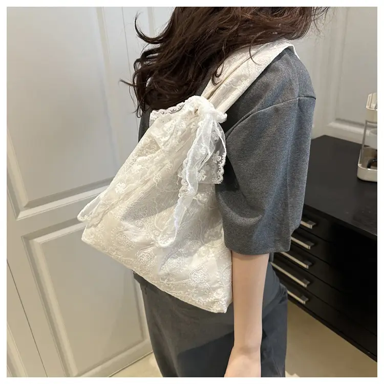 White Lace Shoulder Bag Large Capacity Women — feature 9