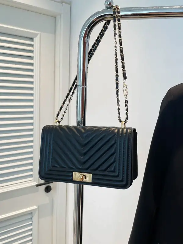 Korean Style Chain Crossbody Bag Beige Square Women's 2025