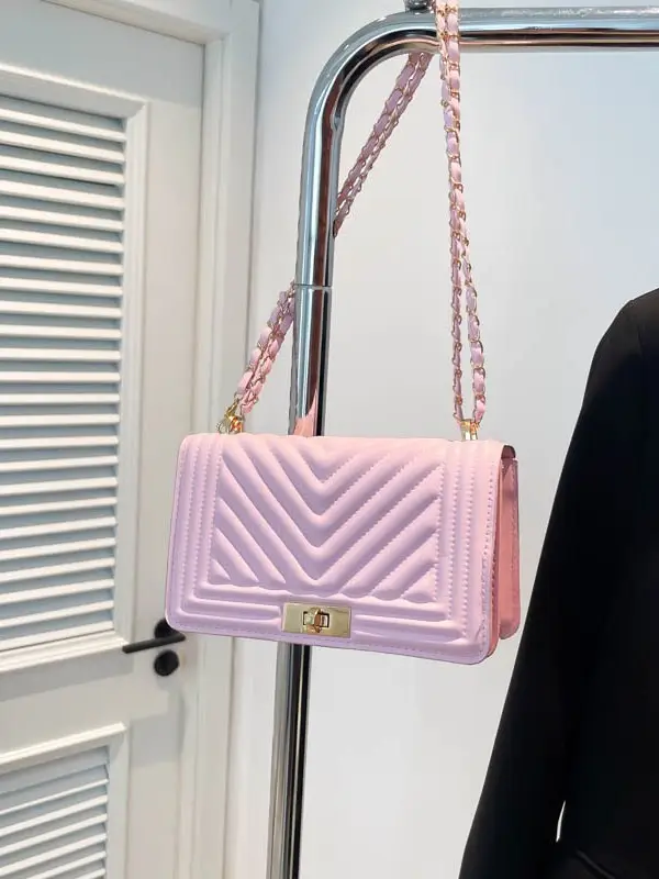 Korean Style Chain Crossbody Bag Beige Square Women's 2025 - Image 3