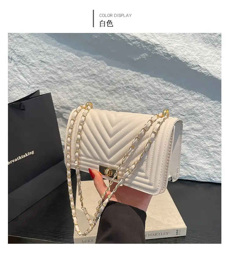 Korean Style Chain Crossbody Bag Beige Square Women's 2025 — feature 11