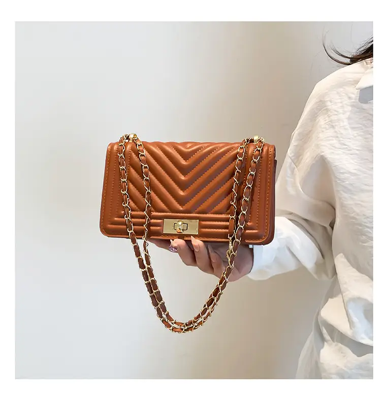 Korean Style Chain Crossbody Bag Beige Square Women's 2025 — feature 15