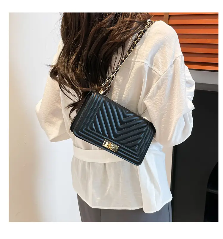 Korean Style Chain Crossbody Bag Beige Square Women's 2025 — feature 21