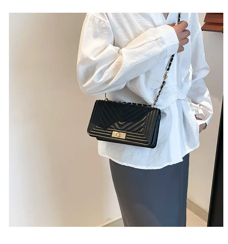 Korean Style Chain Crossbody Bag Beige Square Women's 2025 — feature 23