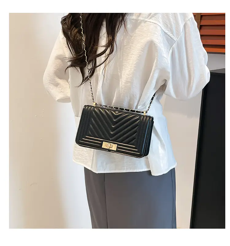 Korean Style Chain Crossbody Bag Beige Square Women's 2025 — feature 24