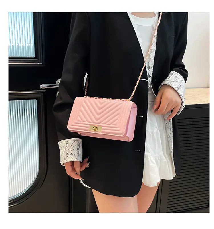 Korean Style Chain Crossbody Bag Beige Square Women's 2025 — feature 30