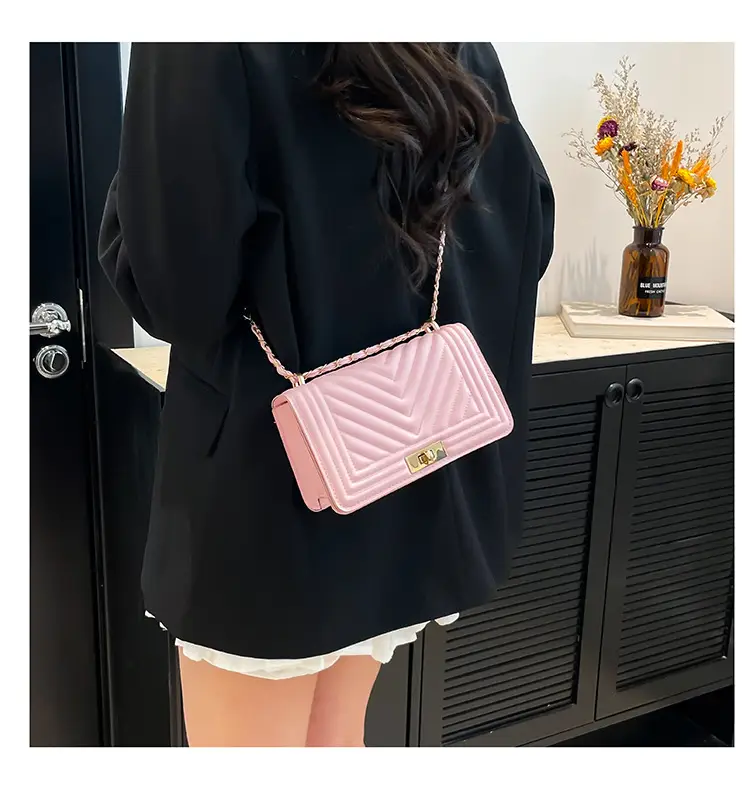 Korean Style Chain Crossbody Bag Beige Square Women's 2025 — feature 32