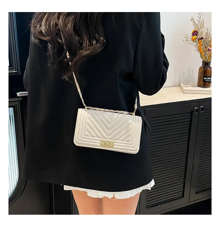 Korean Style Chain Crossbody Bag Beige Square Women's 2025 — feature 36