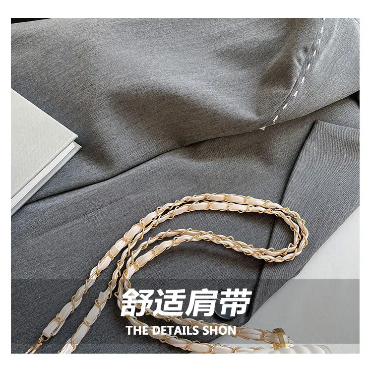 Korean Style Chain Crossbody Bag Beige Square Women's 2025 — feature 4