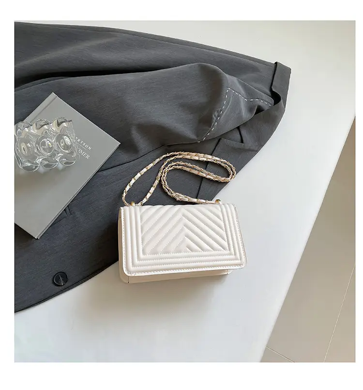Korean Style Chain Crossbody Bag Beige Square Women's 2025 — feature 46