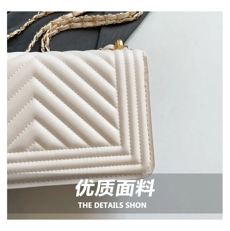 Korean Style Chain Crossbody Bag Beige Square Women's 2025 — feature 5
