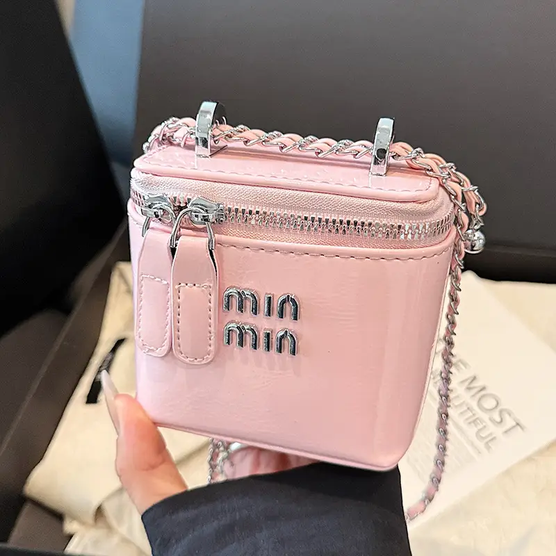 White Min Logo Crossbody Bag for Women