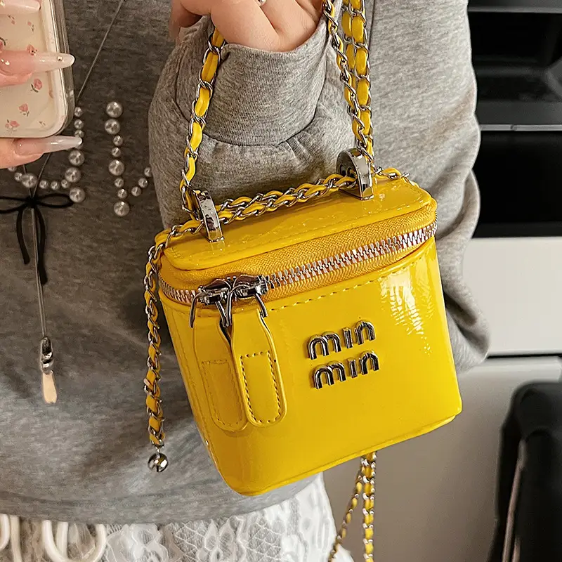 White Min Logo Crossbody Bag for Women
