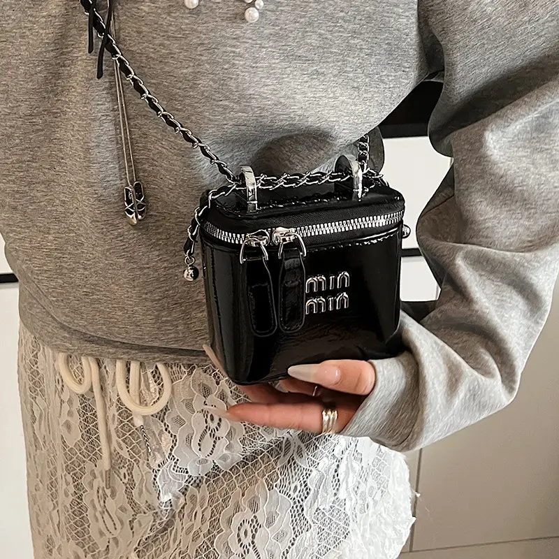 White Min Logo Crossbody Bag for Women