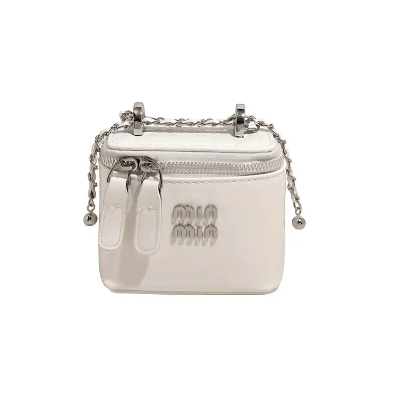 White Min Logo Crossbody Bag for Women